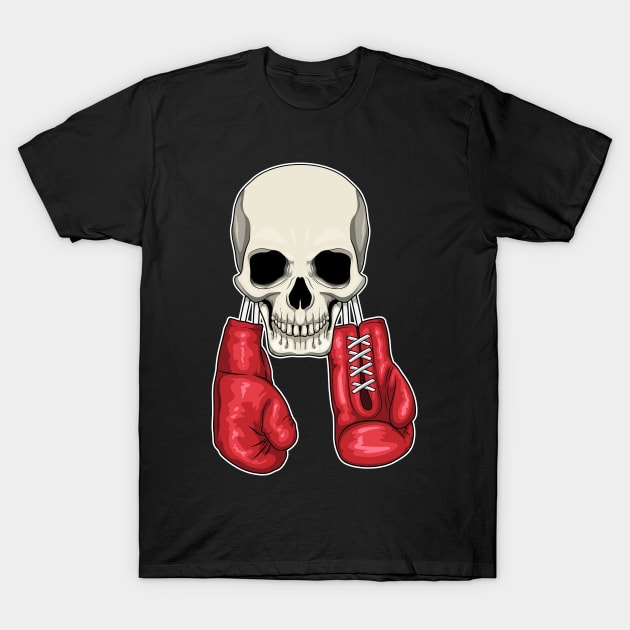 Skull Boxing gloves Boxing T-Shirt by Markus Schnabel